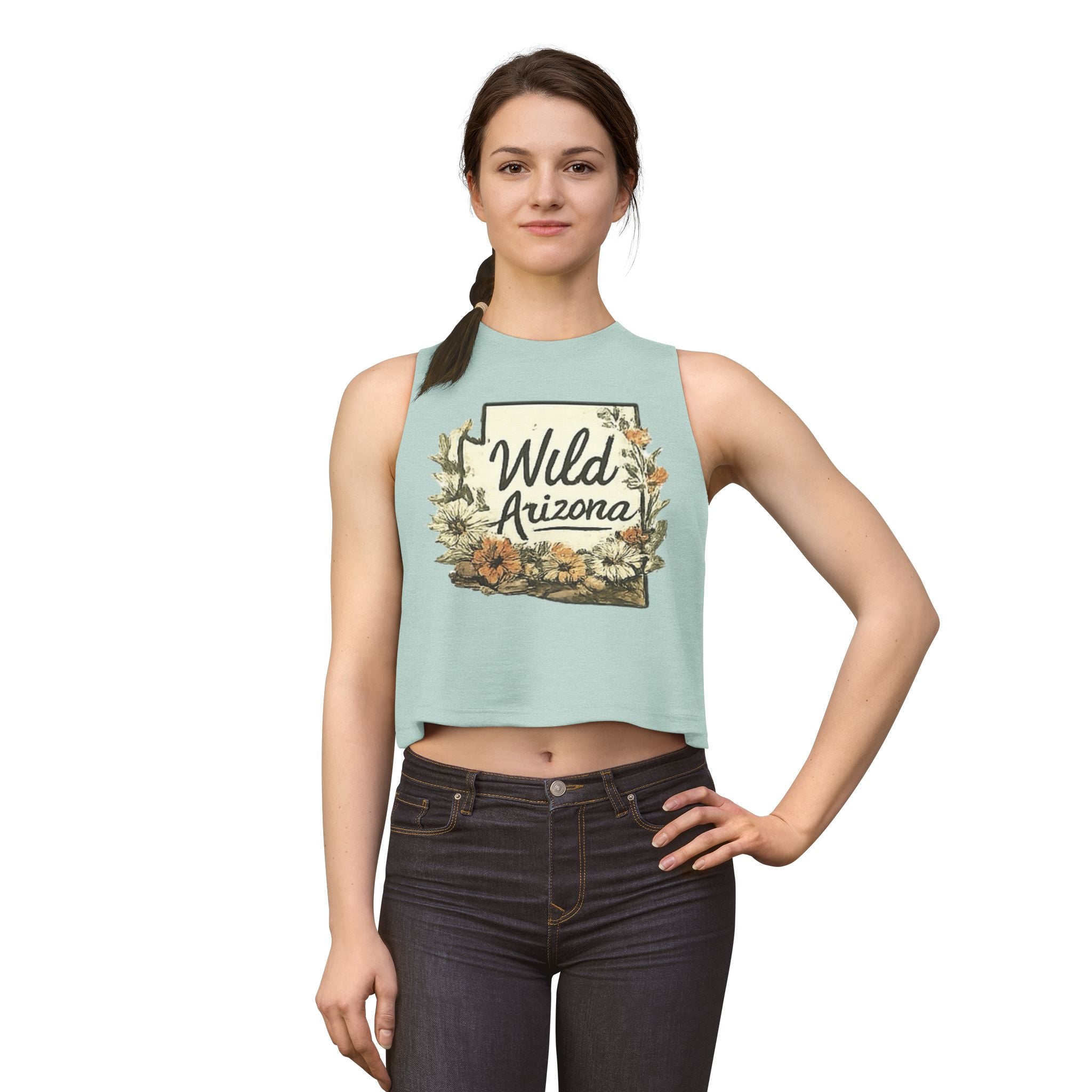 Wild Arizona Crop Top – Floral State Silhouette Tank
