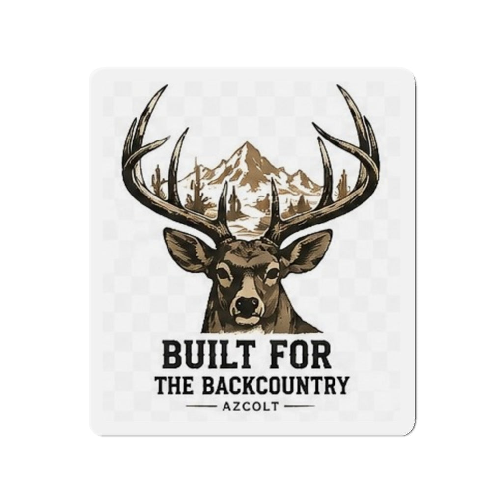 Die-Cut Magnet — "Built for the Backcountry" Buck Deer Design