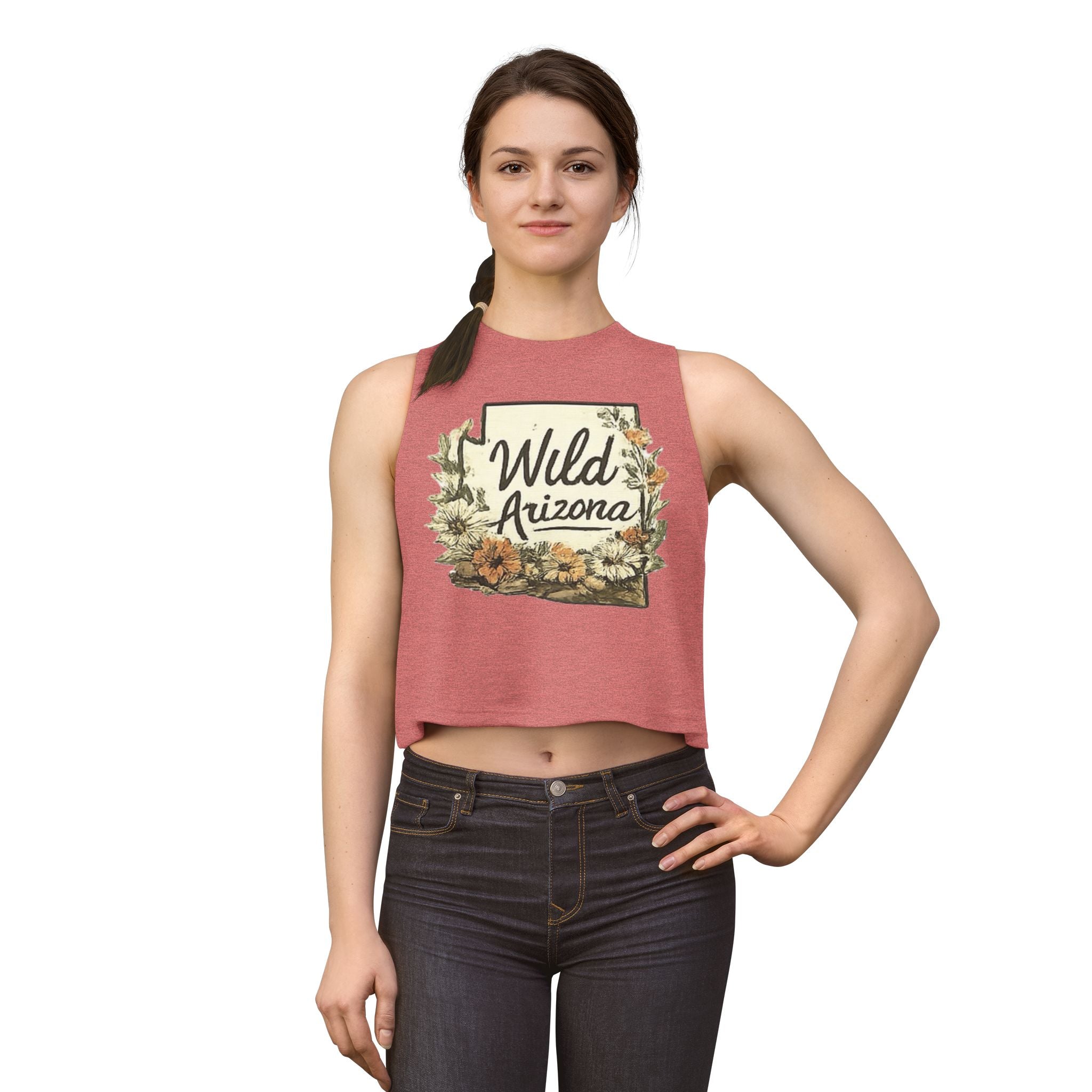 Wild Arizona Crop Top – Floral State Silhouette Tank