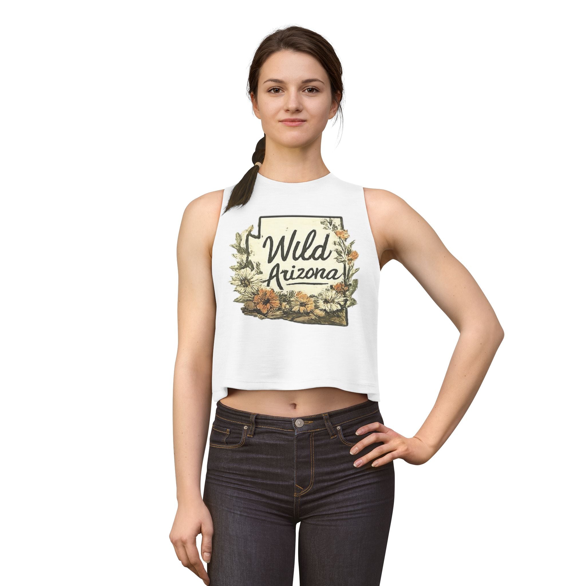 Wild Arizona Crop Top – Floral State Silhouette Tank