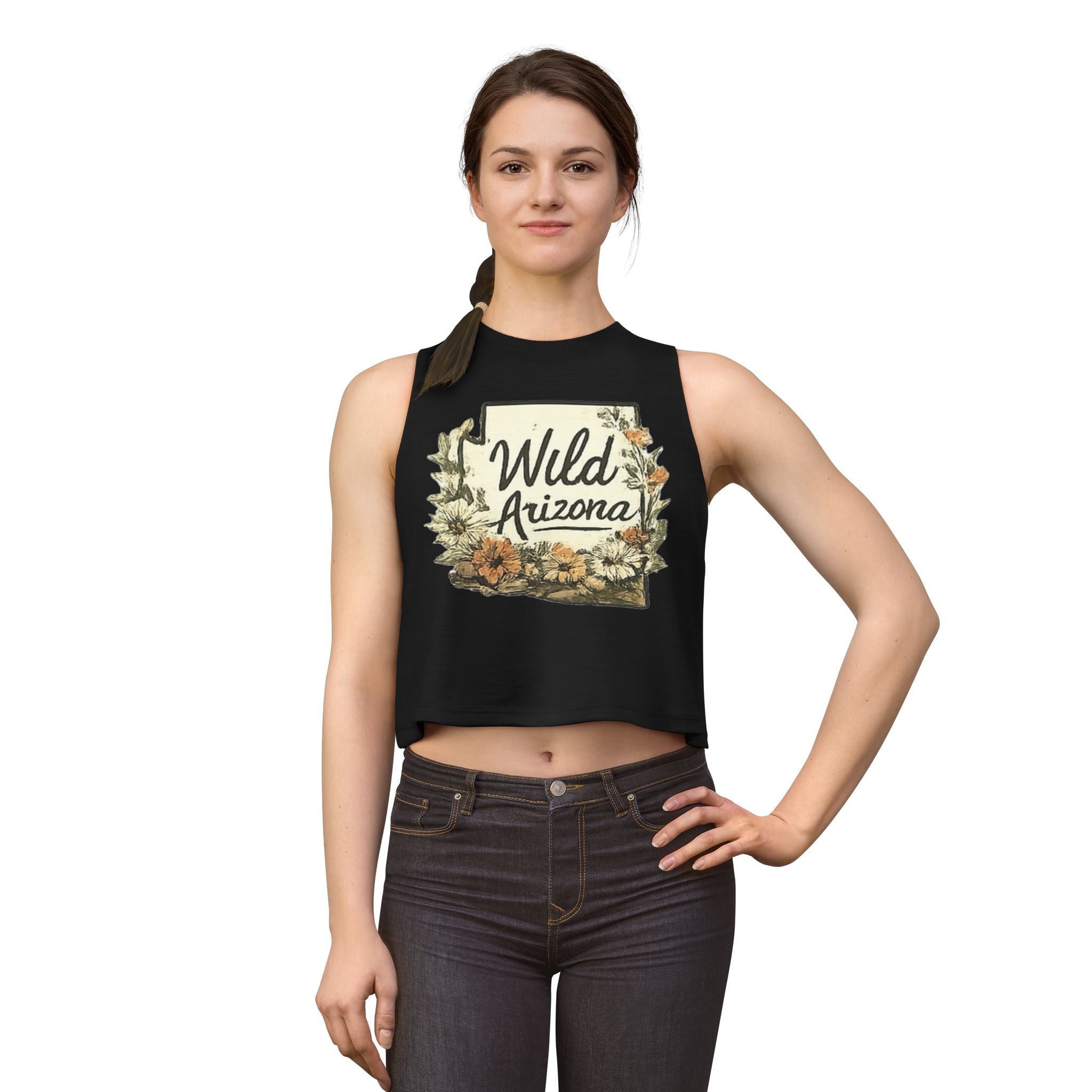 Wild Arizona Crop Top – Floral State Silhouette Tank