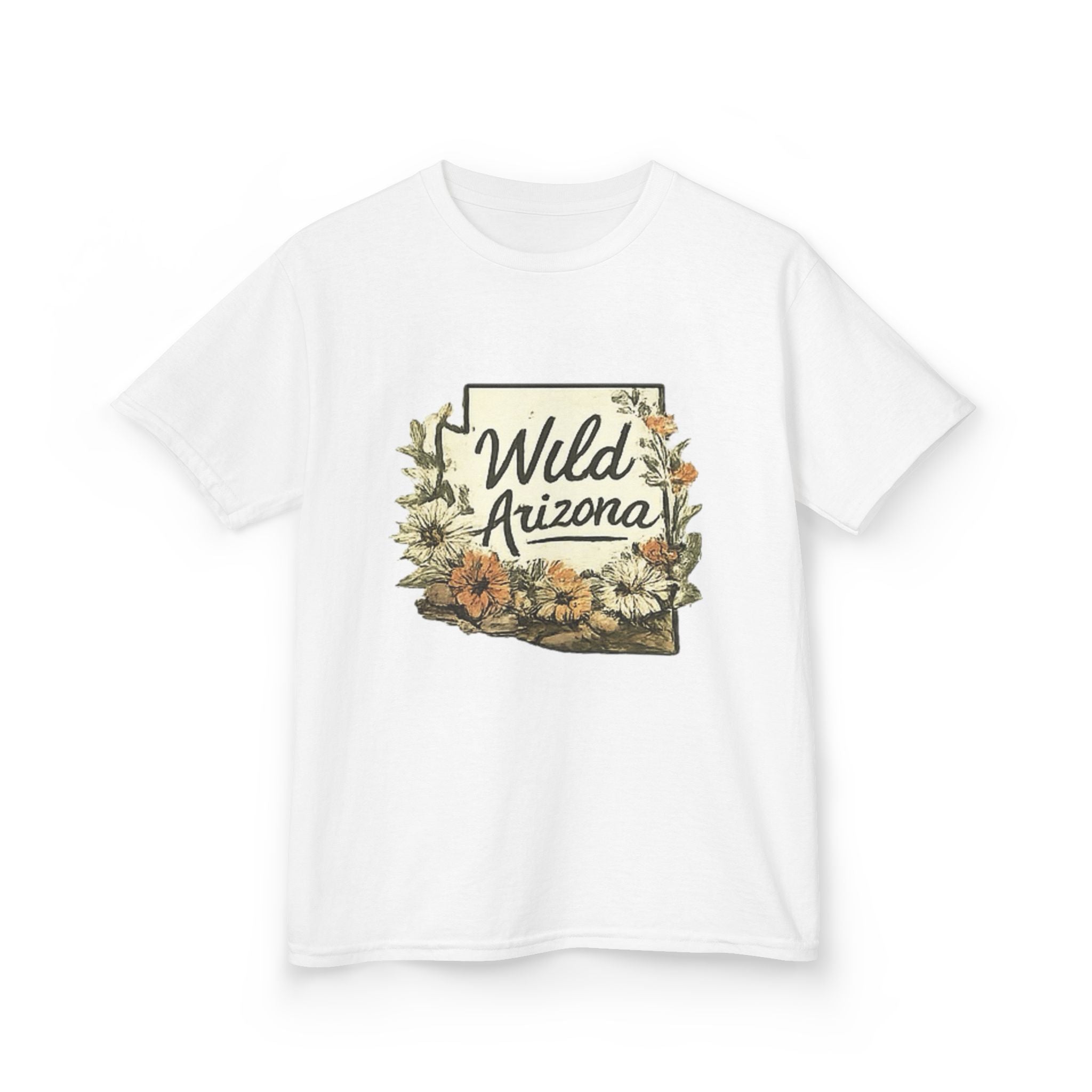 Kids 'Wild Arizona' Floral State T-Shirt — Southwestern Nature Tee