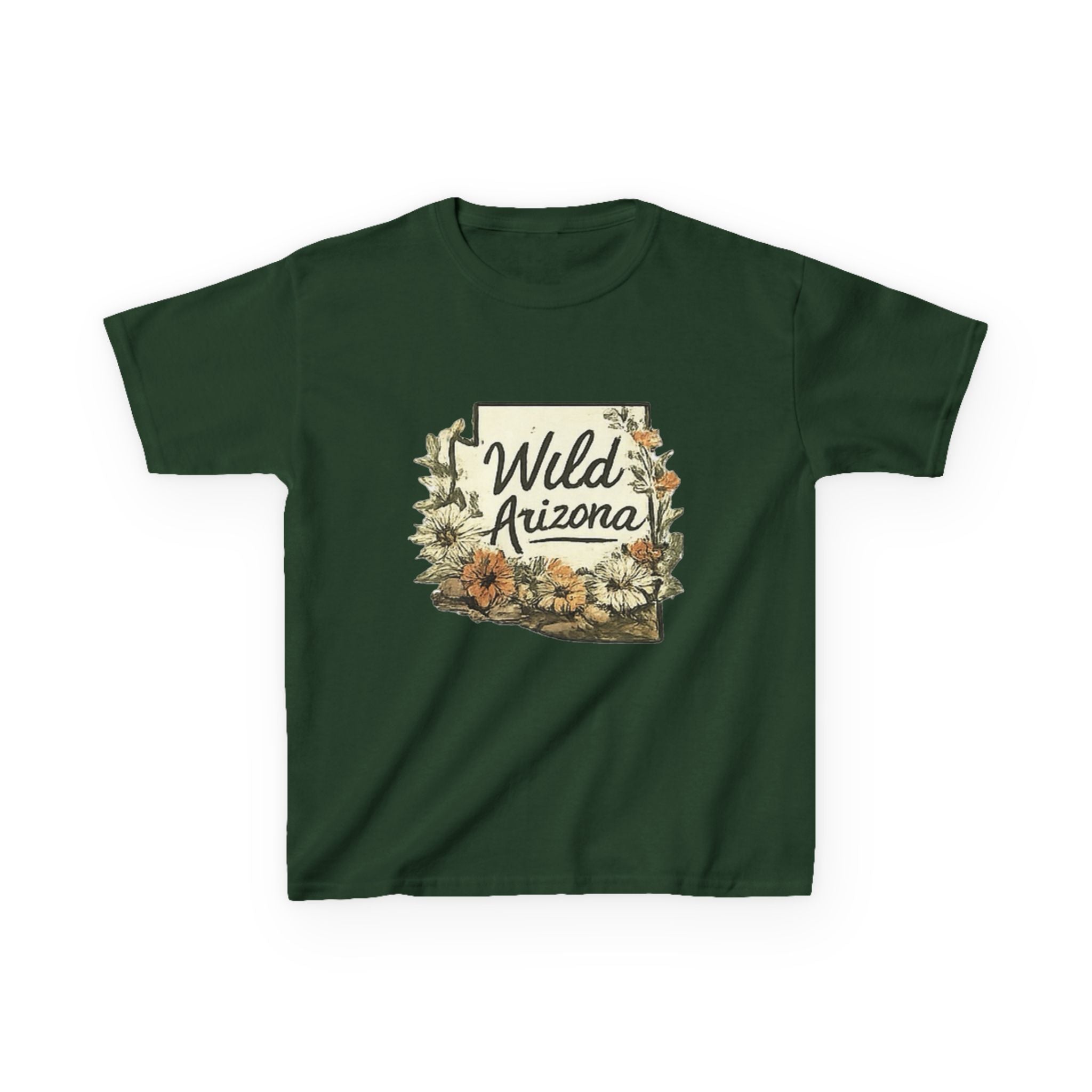 Kids 'Wild Arizona' Floral State T-Shirt — Southwestern Nature Tee