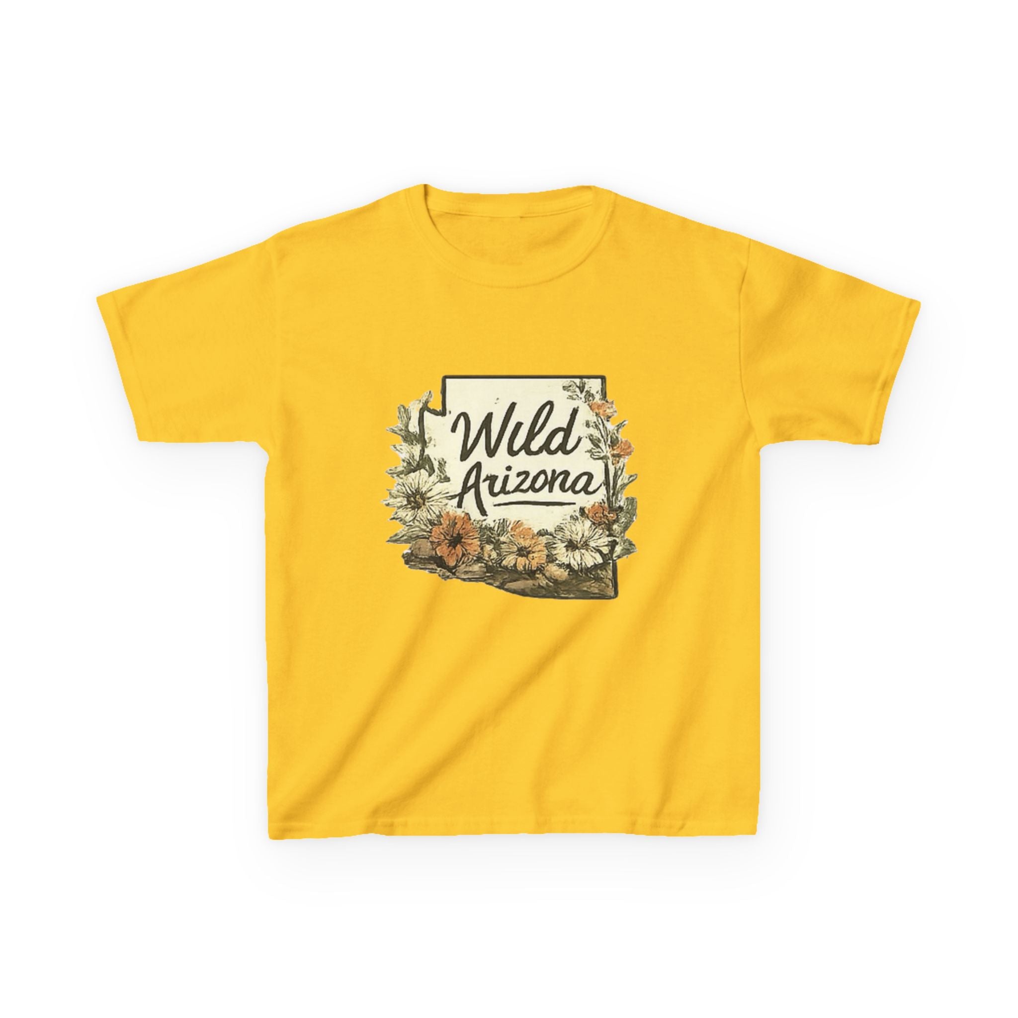 Kids 'Wild Arizona' Floral State T-Shirt — Southwestern Nature Tee