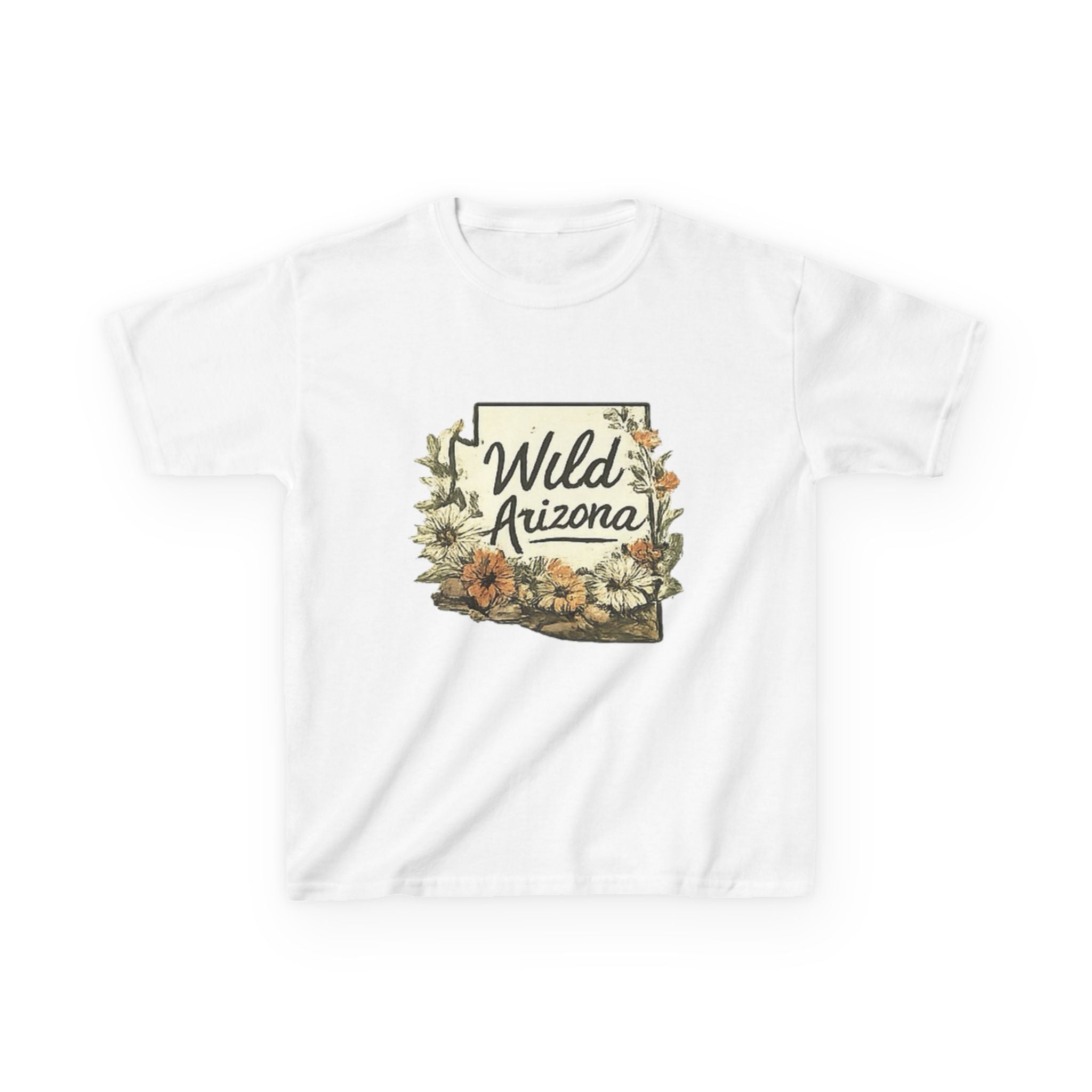 Kids 'Wild Arizona' Floral State T-Shirt — Southwestern Nature Tee