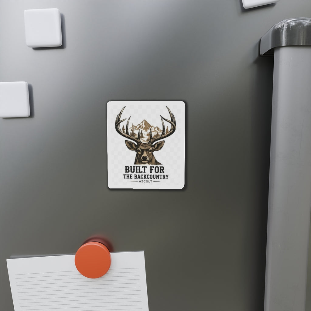 Die-Cut Magnet — "Built for the Backcountry" Buck Deer Design