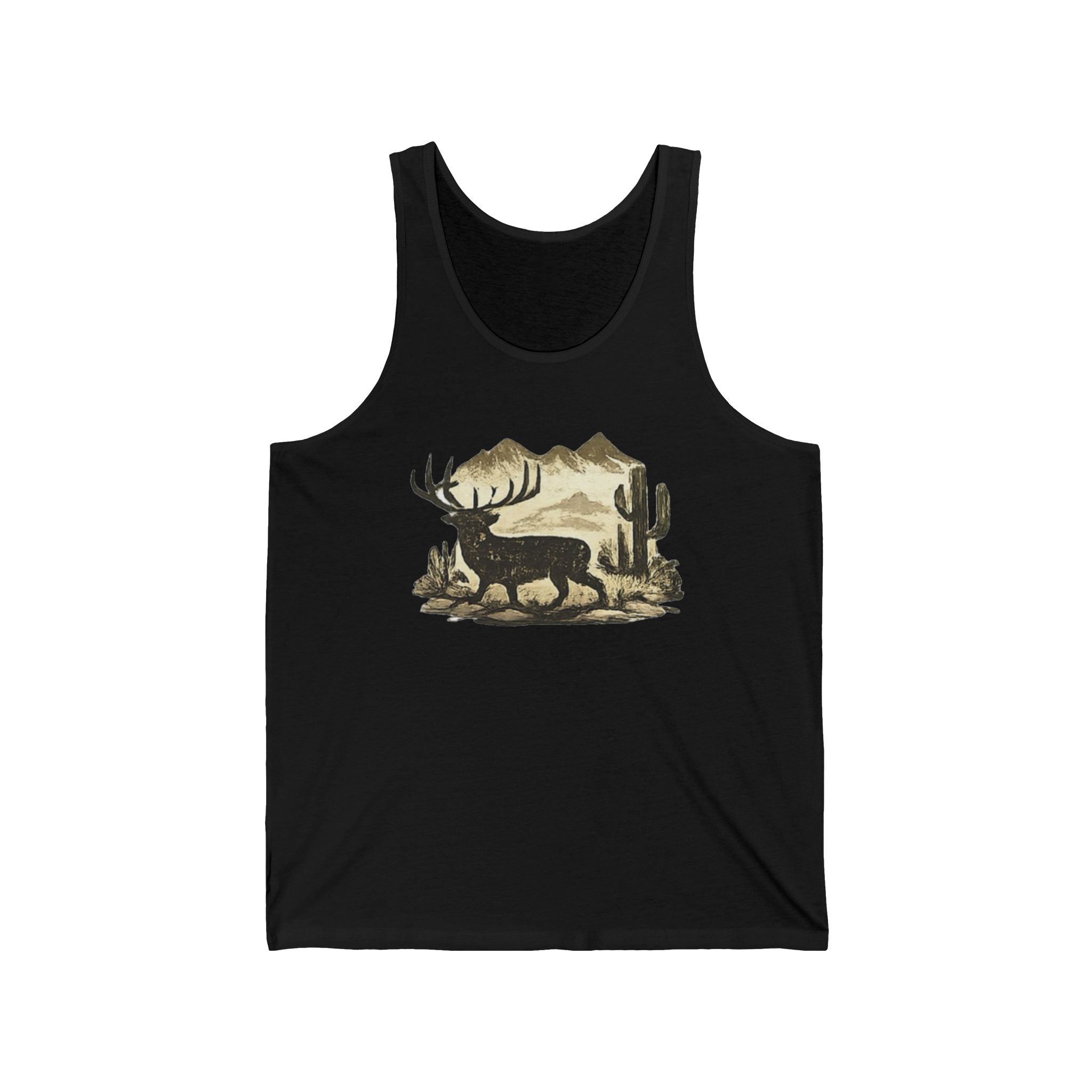 Desert Elk Tank Top — Vintage Southwestern Wildlife Graphic